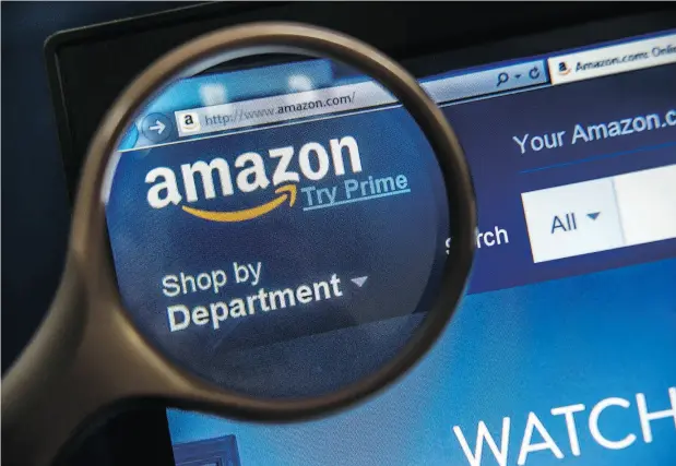  ?? PHILIPPE HUGUEN / AFP / GETTY IMAGES ?? All but one of 52 analysts surveyed by Bloomberg recommend owning Amazon stock, and 48 of them say investors should buy it and keep it.