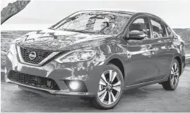  ?? Nissan photos ?? The new 2016 Nissan Sentra exterior redesign brings its appearance closer in look and feel to its more upscale showroom siblings, including the Maxima and Altima sedans and the Murano crossover.