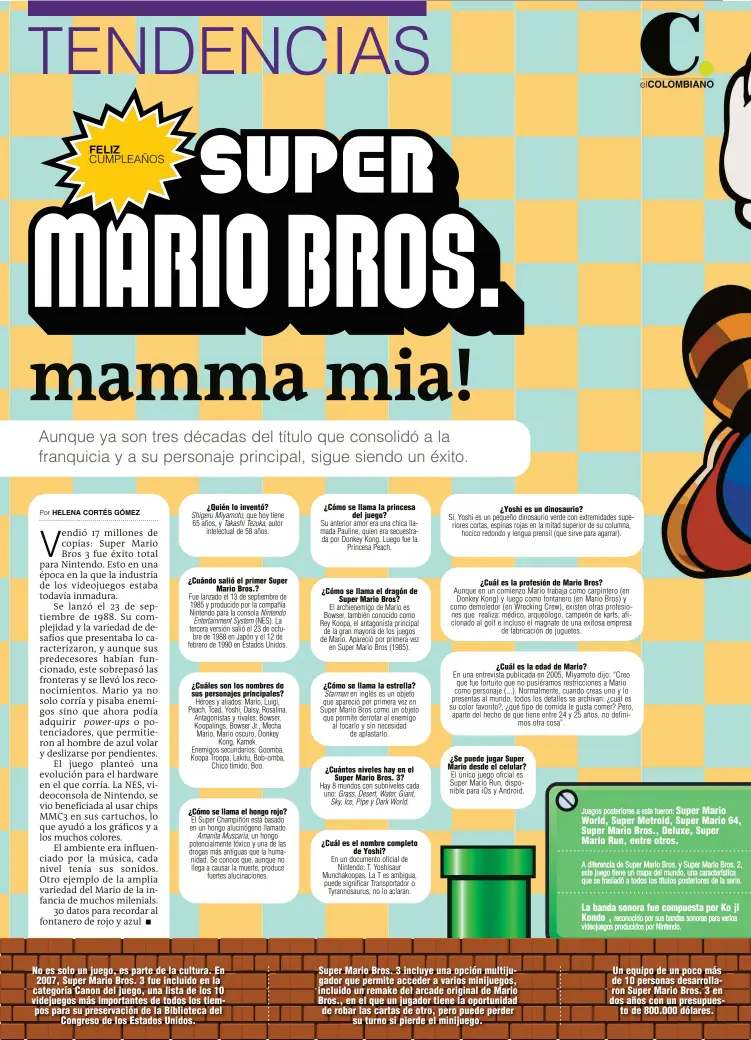 Personajes de Mario Bros. Aliados, enemigos y más