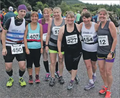  ??  ?? Some of the runners from Lochaber who took part in the marathon.