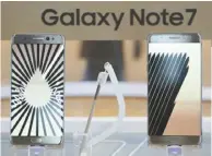  ??  ?? Galaxy Note 7手機共在全球發生1­40起過熱或起火事件。 （美聯社）