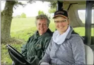  ??  ?? Jane Vannini and Doreen Roy played golf for the United Way.