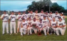  ?? JEFF DEWEES - FOR DIGITAL FIRST MEDIA ?? The Oley/Topton Post 217 American Legion baseball team was crowned Schuylkill-Berks League champions last week.