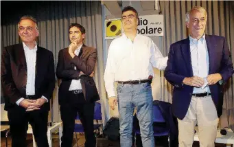  ?? Ansa ?? Milano Enrico Rossi, Nicola Fratoianni, Emanuele Fiano e Giuliano Pisapia alla festa di Radio Popolare