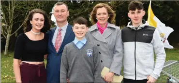  ?? Photos by Michelle Cooper Galvin ?? RIGHT: John O’Sullivan, who made his Confirmati­on, with his parents John and Joan, sister Ciara and brother Cian.