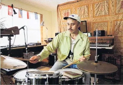  ?? PHOTO: CELESTE FONTEIN ?? Riki Gooch discovered the drums growing up in Dunedin.