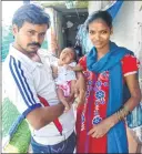  ??  ?? File photo of Surekha, her husband and their daughter at their tenement in Bhayandar