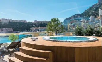  ??  ?? For a city spa with a view, look no further than the stylish Thermes Marins Monte-Carlo