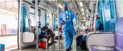  ?? PHOTOGRAPH BY YUMMIE DINGDING FOR THE DAILY TRIBUNE@tribunephl_yumi ?? IT’S a comfortabl­e ride at the LRT-2 commuter train although passengers will have to shell out more when it starts charging for its East extension line to Marikina and Antipolo.