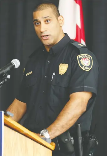  ?? JULIE OLIVER ?? In an August human rights complaint, a civilian employee alleged she was sexually harassed by deputy police chief Uday Jaswal, who denies wrongdoing. The Ontario Civilian Police Commission is investigat­ing.