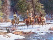  ??  ?? Martin Grelle, Tracks Along the River, 1998, oil on canvas, 36 x 48" Estimate: $100/150,000