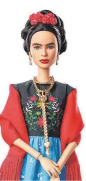  ?? FOTOS: AFP/DPA/MATTEL ?? Original und Abbild: Links Frida Kahlo, wie sie in Mexiko verehrt wird, rechts als Barbie.