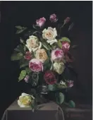  ??  ?? Roses signed by Gustav Berkholz (fl 18601880),Germany, oil on canvas, 14" x 11", £2,850