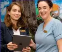  ??  ?? HIGH TECH: Selina Pieron and Lyndsey Cremin at Cork’s Mater Private Hospital