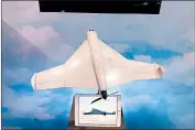  ?? LIZ SLY/WASHINGTON POST ?? A model of the KUBUAV, a new kamikaze drone that was unveiled this month in the United Arab Emirates.