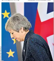  ??  ?? Growth slumped after Theresa May did not hit her Brexit deadline