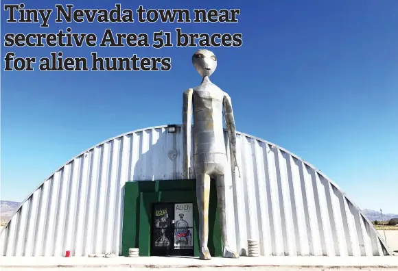  ?? — Reuters photos ?? The exterior of the Alien Research Facility gi  shop in Rachel, Nevada, US.