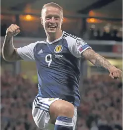  ??  ?? Leigh Griffiths: scored his third goal in 14 appearance­s for Scotland. Picture: