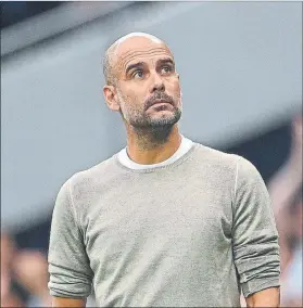  ?? FOTO: EFE ?? Pep Guardiola, técnico del Manchester City, centrado en el duelo de hoy ante el Norwich