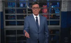 ?? Photograph: YouTube ?? Stephen Colbert on US withdrawal from Afghanista­n: ‘In the end, you can make us accept that there was no good alternativ­e, but you can’t make us feel good about it.’
