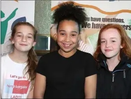  ??  ?? The Ferrybank group: Molly O’Neill, Cleo Moore and Rhianna Foley-McGuire.