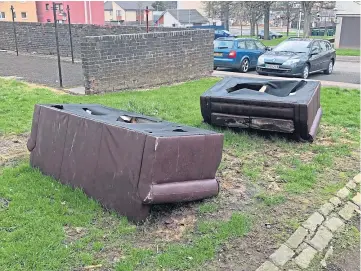  ??  ?? MENACE: Residents have grown weary of dumped furniture and other unwanted items.