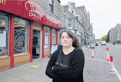  ?? Picture by Darrell Benns. ?? CRISIS: Kimberly Stewart says George Street measures have destroyed the bakery business.
