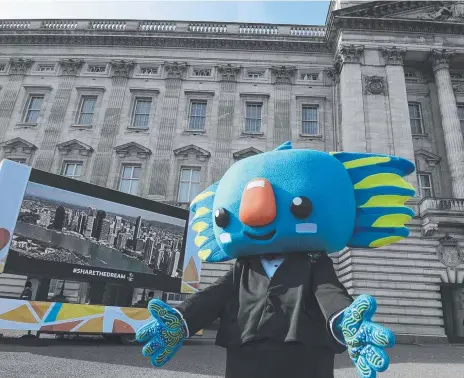  ??  ?? Borobi, the mascot for the 2018 Gold Coast Commonweal­th Games, poses during the launch of the Queen’s Baton Relay.