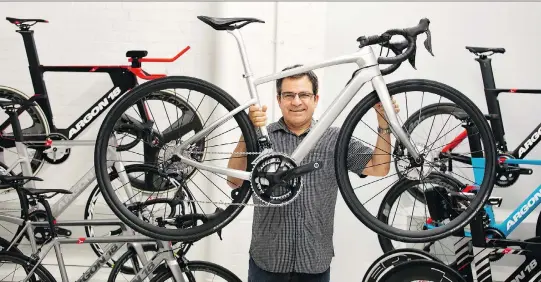  ?? ALLEN MCINNIS / MONTREAL GAZETTE ?? Argon 18 president and co-founder Gervais Rioux is a former Olympic cyclist and three-time Canadian champion,