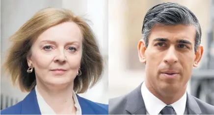  ?? ?? Leadership contenders Liz Truss and Rishi Sunak are trumpeting their belief in the values of Margaret Thatcher.