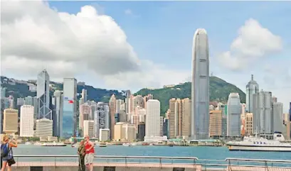  ?? Photo shows Victoria Harbour in Hong Kong, China. ??