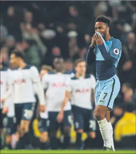  ?? FOTO: AP ?? El rostro de Sterling resume la decepción colectiva por el empate del City