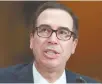  ??  ?? U.S. Treasury Secretary Steven Mnuchin