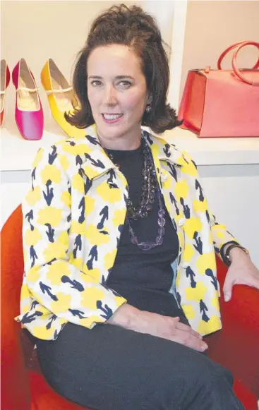  ?? Picture: AP ?? SAD LOSS: A 2004 photo of designer Kate Spade during an interview in New York.