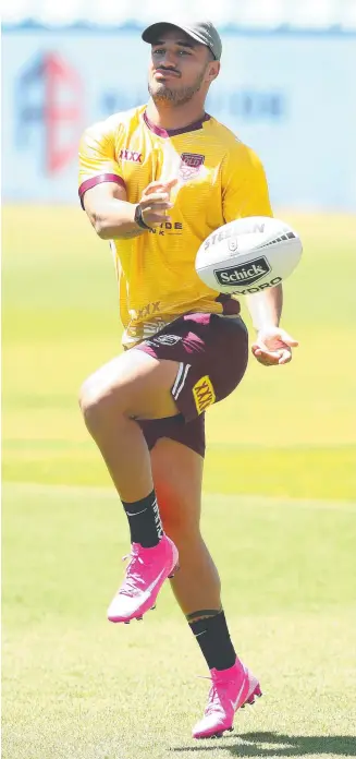  ?? Picture: Getty Images ?? Valentine Holmes is confident he can excel as Maroons fullback.