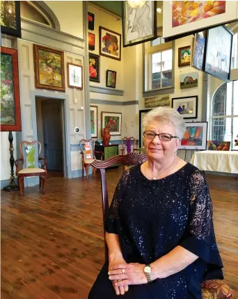  ?? Photo by Aaron Brand ?? ■ Local artist and gallery owner Georgia Hubnik has renamed and moved her Downtown Gallery, which was in the 200 block of East Broad Street, a couple of blocks into the 1894 City Market building at Olive and Front streets, now being renovated by David...