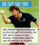  ??  ?? WELSHMAN Ian Woosnam won his first US golf tournament, the USF and G Classic in New Orleans. Three weeks later he won the Masters at Augusta