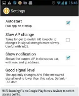  ??  ?? WiFi Roaming Fix on Google Play forces devices to switch access points.