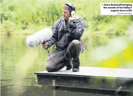  ?? Pictures: Yeo Valley ?? Steve Backshall bringing the sounds of Yeo Valley’s
organic farm to life