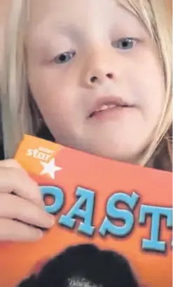  ??  ?? The six-year-old talks about pasta in the poignant video.