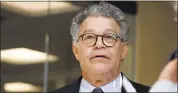  ??  ?? On Thursday, the Senate Ethics Committee confirmed that it has launched a preliminar­y inquiry into the behavior of Sen. Al Franken, D-Minn., and a handful of House Democrats called for him to resign.