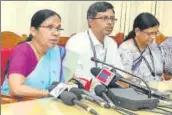  ?? HT PHOTO ?? Kerala health minister KK Shailaja (left) has been camping in the Nipah virusaffec­ted Kozhikode district.