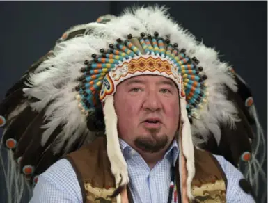  ?? ADRIAN WYLD/THE CANADIAN PRESS ?? Grand Chief Derek Nepinak of the Assembly of Manitoba Chiefs heads a group of aboriginal leaders that is vowing to fight to retain control over the education of their children. He argues the children are ill-served by the current school program.