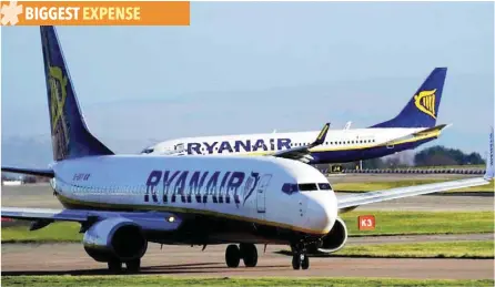  ?? — Reuters ?? Ryanair Boeing 737-800 aircraft taxi at Manchester Airport, Britain.