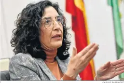  ?? CARLOS BARBA/EFE ?? María del Mar Pageo, presidenta de Cruz Roja Andalucía.