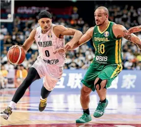  ?? GETTY IMAGES ?? Tai Webster had 12 points, eight rebounds and four assists in New Zealand’s 102-94 loss to Brazil in Nanjing on Sunday night.