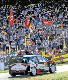  ?? FOTO: EFE ?? El automóvil Toyota del estonio Ott Tänak