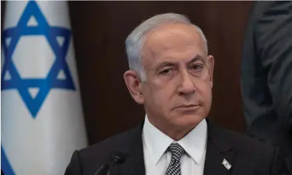  ?? ?? The Israeli prime minister, Benjamin Netanyahu, said on Sunday that he wanted to ‘strengthen settlement­s’, which are illegal under internatio­nal law. Photograph: Reuters