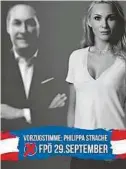  ??  ?? Rollentaus­ch nach Ibiza: Philippa Strache wird im Wahlkampf von ihrem Mann unterstütz­t