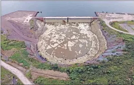  ??  ?? Aerial photo of the 160m diameter Kishorn dry dock taken in late 2017, following its first pump out since 1993, when it was used to cast the Skye Bridge supporting caissons.